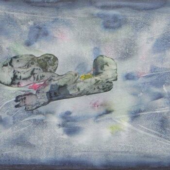 Painting titled "Matrice" by Marie-Annick Radigois, Original Artwork, Watercolor