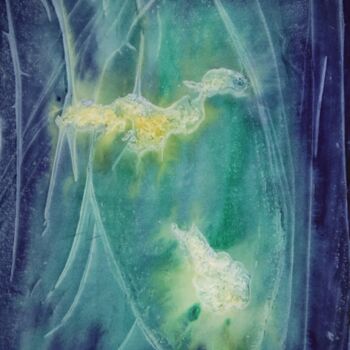 Peinture intitulée "13-05-concretions-v…" par Marie-Annick Radigois, Œuvre d'art originale, Aquarelle