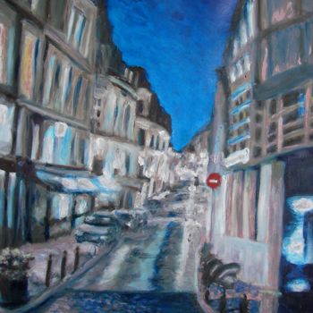 Painting titled "Orléans, rue Adolph…" by Marie-Aude Balthéir, Original Artwork, Acrylic