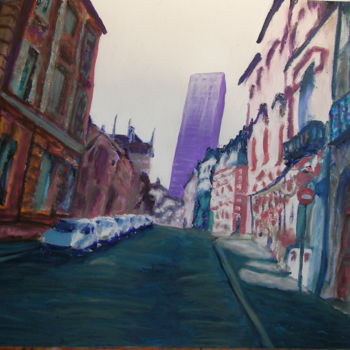 Peinture intitulée "Rue d'Orléans en ét…" par Marie-Aude Balthéir, Œuvre d'art originale, Acrylique