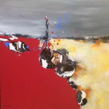 Peinture intitulée "Bloody Omaha" par Marie Bariseel, Œuvre d'art originale, Acrylique