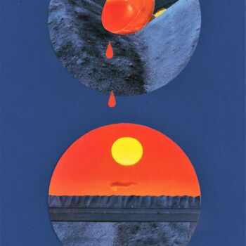 Collages titled ""coulis de soleil",…" by Marie Belhade (Belma), Original Artwork, Collages