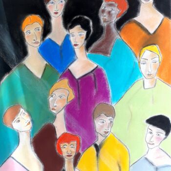Peinture intitulée "S'il n'y a personne" par Marie Bony, Œuvre d'art originale, Pastel