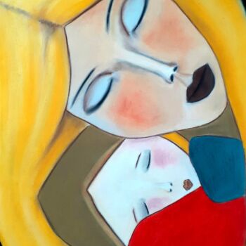Peinture intitulée ""Le cœur donne l'im…" par Marie Bony, Œuvre d'art originale, Pastel