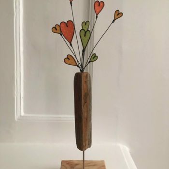 Sculpture intitulée "un petit bouquet de…" par Marie Brient, Œuvre d'art originale, Bois
