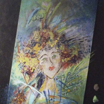 Painting titled "Marquise qu'attends…" by Marie Cal, Original Artwork, Acrylic