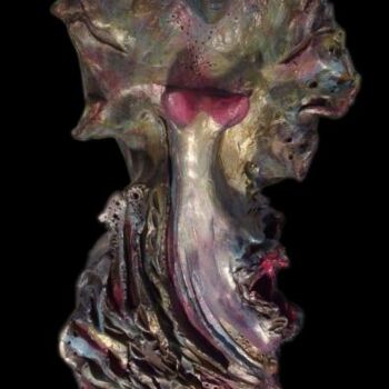 Скульптура под названием "Feuillage" - Marie Cal, Подлинное произведение искусства, Глина