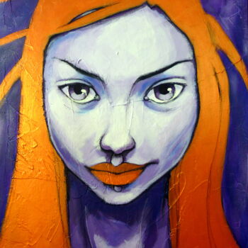 Картина под названием "Femme du monde 06" - Marie Cayre, Подлинное произведение искусства, Акрил