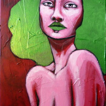 Painting titled "Femme du monde 07" by Marie Cayre, Original Artwork, Acrylic