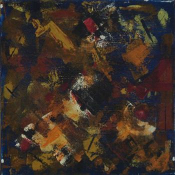 Painting titled "Abstrait bleu" by Marie-Cdanger, Original Artwork