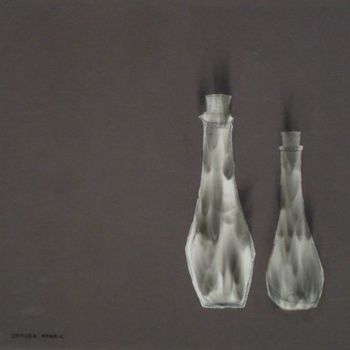 Картина под названием "Flacons 2" - Marie-Cdanger, Подлинное произведение искусства, Масло