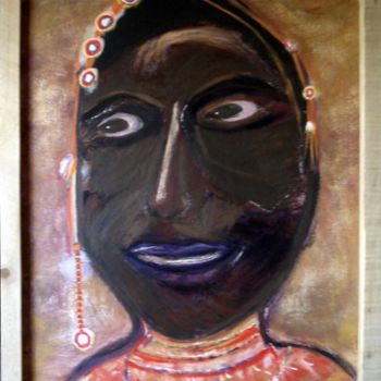 Pittura intitolato "L'afriquaine" da Marie-Cdanger, Opera d'arte originale, Olio