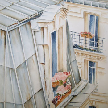 Peinture intitulée "Tableau aquarelle t…" par Marie Celestin, Œuvre d'art originale, Aquarelle