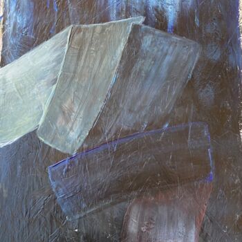 Painting titled "Bleus" by Marie Cheze, Original Artwork, Acrylic