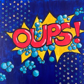 Painting titled "Oups" by Marie Cheze, Original Artwork, Acrylic