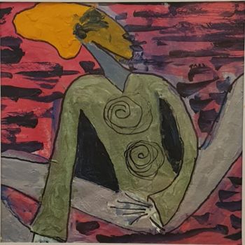 Peinture intitulée "Ah,les années 70..." par Marie Christine Bessette, Œuvre d'art originale, Gouache Monté sur Carton