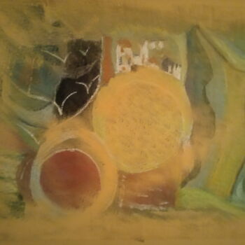Malerei mit dem Titel "TEMPETE DE SABLE SU…" von Marie Christine Bessette, Original-Kunstwerk, Pastell