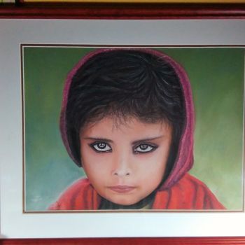 Картина под названием "Indira" - Mariebretonne, Подлинное произведение искусства, Пастель