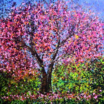 Peinture intitulée "Spring" par Marie-Christine Maudet, Œuvre d'art originale, Acrylique Monté sur Châssis en bois