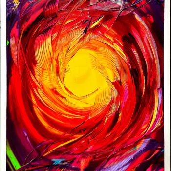 Painting titled "Acrylique 02/2024" by Marie-Christine Maudet, Original Artwork, Acrylic Mounted on Wood Stretcher frame