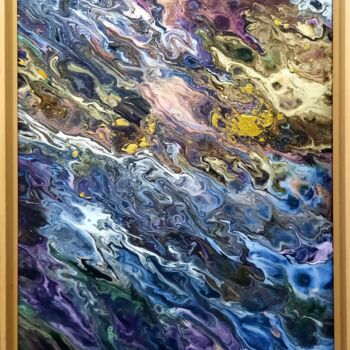 Painting titled "Acrylique 05/2024" by Marie-Christine Maudet, Original Artwork, Acrylic Mounted on Wood Stretcher frame
