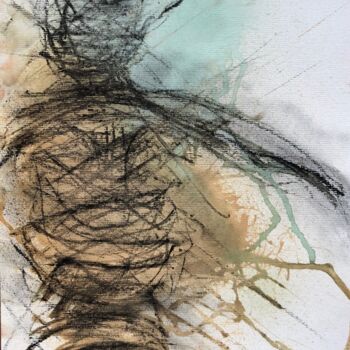 Disegno intitolato "Storm" da Marie-Claire Bagnato, Opera d'arte originale, Carbone