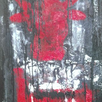 Pintura intitulada "Red and Dark Cow" por Marie Claire Netillard, Obras de arte originais, Outro