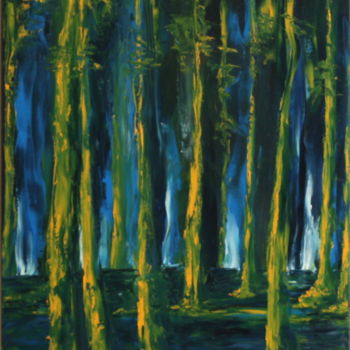 Peinture intitulée "Forêt" par Marie Claire Netillard, Œuvre d'art originale, Autre