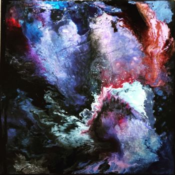 Картина под названием "le violet des nuits" - Marie Claude Lambert, Подлинное произведение искусства, Акрил