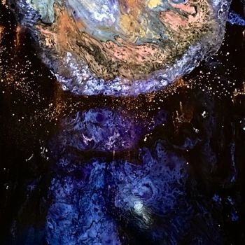 Pintura titulada "La comète" por Marie Claude Lambert, Obra de arte original, Acrílico