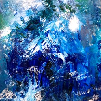 Pintura titulada "Dire bleu" por Marie Claude Lambert, Obra de arte original, Acrílico