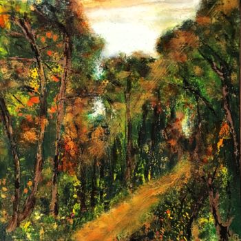 Peinture intitulée "Frissons d'automne" par Marie Claude Lambert, Œuvre d'art originale, Acrylique