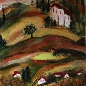 Pintura intitulada "Le bel automne" por Marie Claude Lambert, Obras de arte originais, Acrílico