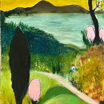 Peinture intitulée "Boire du printemps" par Marie Claude Lambert, Œuvre d'art originale, Acrylique