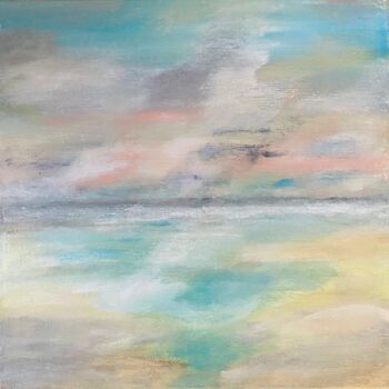 Painting titled "Peuple des nuages" by Marie Claude Lambert, Original Artwork, Acrylic