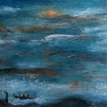 Картина под названием "L'attente" - Marie Claude Lambert, Подлинное произведение искусства