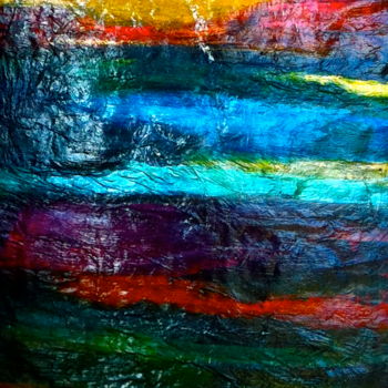 Malerei mit dem Titel "La vie en couleurs" von Marie Claude Lambert, Original-Kunstwerk, Tinte