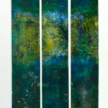 Pintura intitulada "Quand le vert poudr…" por Marie Claude Lambert, Obras de arte originais, Tinta