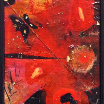 Pintura titulada "Le papillon noir" por Marie Claude Lambert, Obra de arte original, Tinta