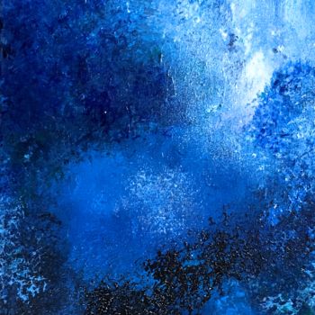 Painting titled "Bleu... et quoi d'a…" by Marie Claude Lambert, Original Artwork, Acrylic