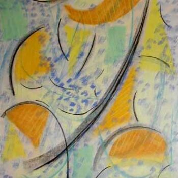 Peinture intitulée "Avril" par Marie-Claude Lornac, Œuvre d'art originale