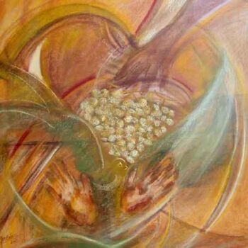 Peinture intitulée "La paix" par Marie-Claude Lornac, Œuvre d'art originale