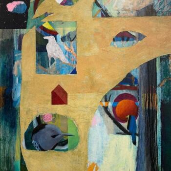 Peinture intitulée "Parchemin désert 2" par Marie-Claude Mainguy, Œuvre d'art originale, Acrylique