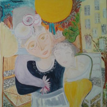 Pintura titulada "L'HEURE DE LA SIESTE" por Marie Couppie, Obra de arte original, Acrílico