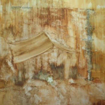Peinture intitulée "architecture paysag…" par Marie Dusimon, Œuvre d'art originale, Pastel Monté sur Châssis en bois