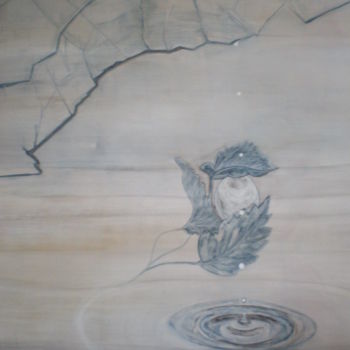 Pittura intitolato "eau et glace" da Marie Dusimon, Opera d'arte originale, Pastello Montato su Telaio per barella in legno