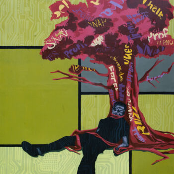 Pintura titulada "Arbre de vie" por Marie Emmanuella Aka, Obra de arte original, Acrílico Montado en Bastidor de camilla de…
