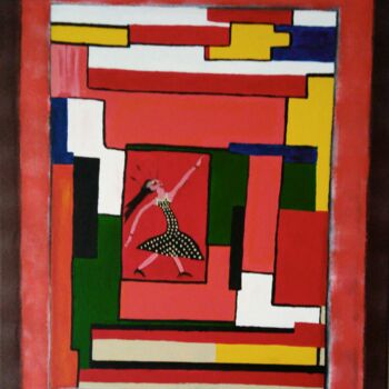 Painting titled "La Danseuse du Laby…" by Marie Estepa, Original Artwork, Acrylic