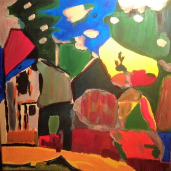 Painting titled "Maison de Campagne" by Marie Estepa, Original Artwork