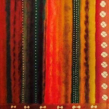 Painting titled "Tapis oriental" by Marie Estepa, Original Artwork